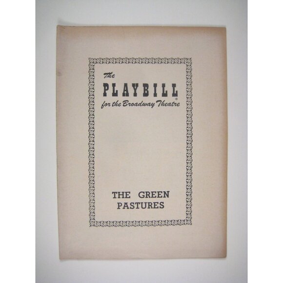 1951 Playbill The Green Pastures Broadway Theatre Program Wigreen Company - Picture 1 of 6
